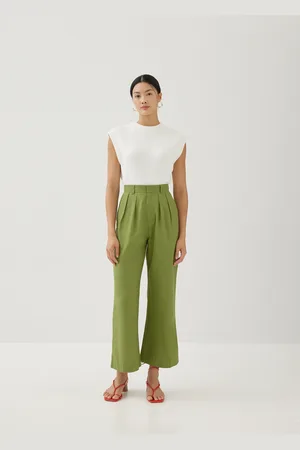 Love Bonito Violeta Cotton Kick Flare Pants-155-M