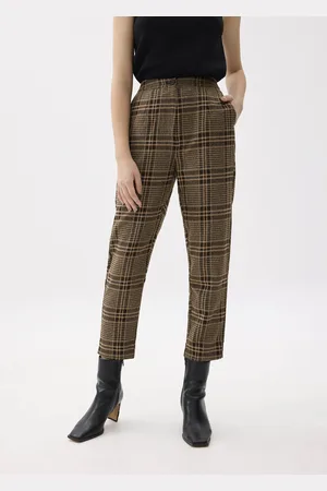 Love Bonito Aurinda Plaid Peg Leg Pants-277-XS