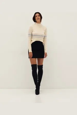 Love Bonito Turtle Neck Fair Isle Sweater-035-M
