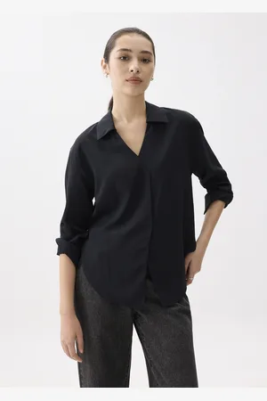 Love Bonito RuchedReady® Ily Notch Collar Blouse-014-L