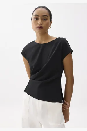 Love Bonito Rhea Boat Neck Drape Blouse-014-L
