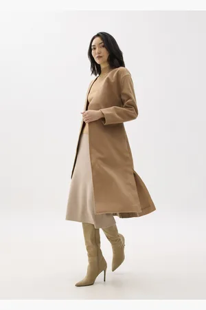 Love Bonito Victoria Relaxed Melton Robe Coat-276-M