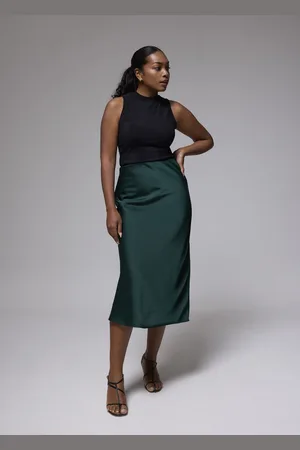 Love Bonito Arii Elastic Satin Bias Cut Midaxi Skirt-338-L