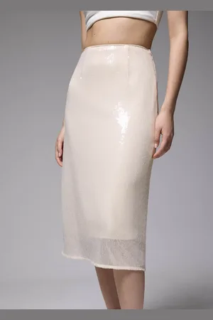 Love Bonito Sequin High Waist Column Midi Skirt-035-L
