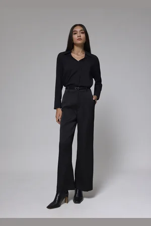Love Bonito Leggy™ Satin Super High Waist Wide Leg Pants-014-M