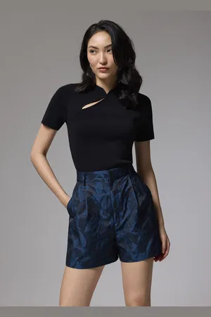 Love Bonito Brocade A-line Shorts-052-S