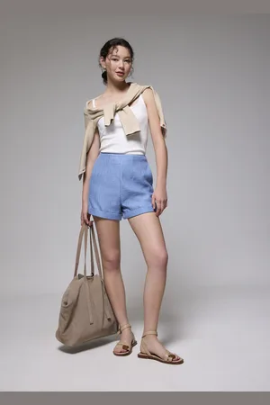 Love Bonito Tweed High Waist A-line Shorts-166-M