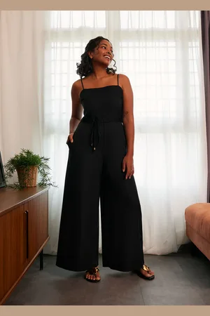 Love Bonito Belted Straight Neck Wide Leg Jumpsuit-014-L