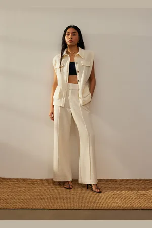 Love Bonito Leggy™ Tweed High Waist Wide Leg Pants-035-L