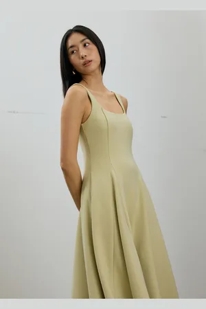 Love Bonito Reina Padded Ballerina Midi Dress-440-L