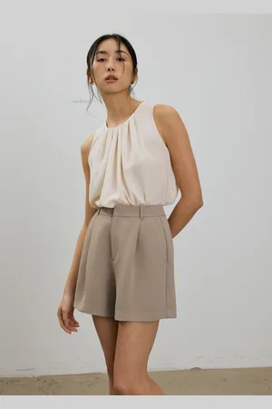 Love Bonito Amy Satin Pleated Top-437-L