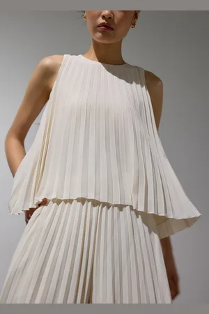 Love Bonito Wei Sunray Pleated Trapeze Shell Top-437-L