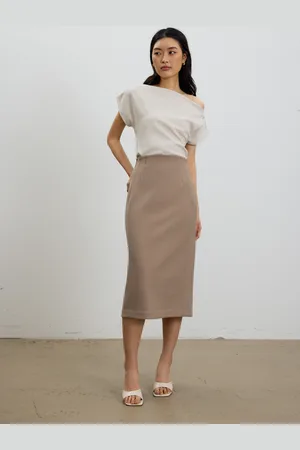 Love Bonito Vera Elastic Reversible Panelled Midi Skirt-235-L