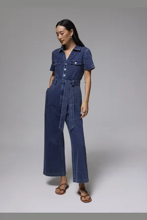 Love Bonito Leggy™ Denim Collared Belted Jumpsuit-417-M
