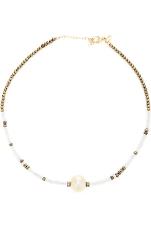 Joie DiGiovanni 14K Gold; Aquamarine; Pyrite and Pearl Necklace