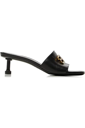 Balenciaga Women Sandals - Women's Groupie Leather Sandals