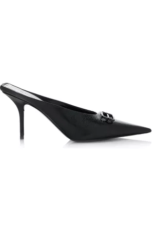 Balenciaga Women Sandals - Women's Square Knife Leather Mules