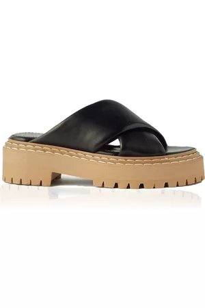 Proenza Schouler Women Platform Sandals - Women's Lug-Soled Leather Platform Sandals