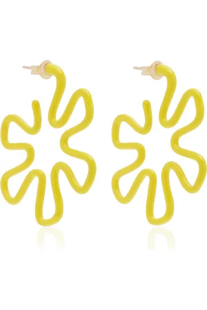 BEA BONGIASCA B 9K Gold Enameled Earrings