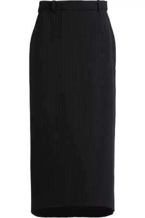 Balenciaga Women Skirts - Women's Pinstriped Twill Hourglass Skirt