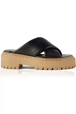 Proenza Schouler Women Platform Sandals - Women's Lug-Soled Leather Platform Sandals