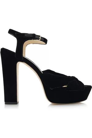 Jimmy Choo Women Platform Sandals - Women's Heloise Velvet Platform Sandals