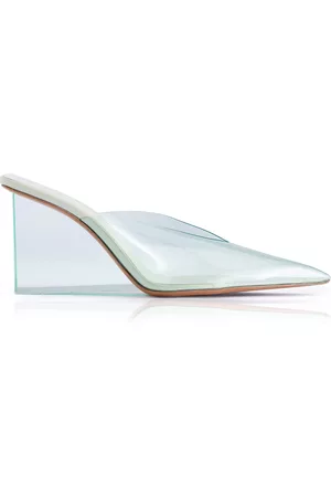 Arielle Baron Women Heels - Women's Glass Works PVC; Lucite Mules
