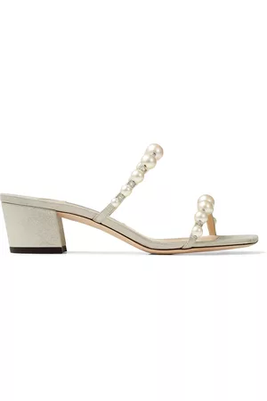 Jimmy Choo Women Accessories - Women's Amara Pearl-Embellished Leather Sandals