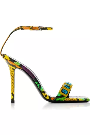 The Attico Women Accessories - Women's Sienna Embellished Python Leather Sandals