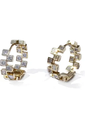 Kat Kim 18K Yellow Anerise Diamond Hoop Earrings