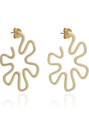 BEA BONGIASCA Panna 9K Gold; Silver; And Enamel Earrings