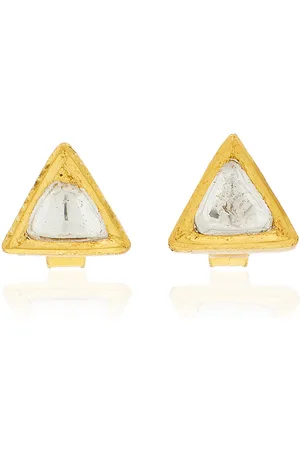 Amrapali 18K Yellow Kundan Diamond Stud Earrings