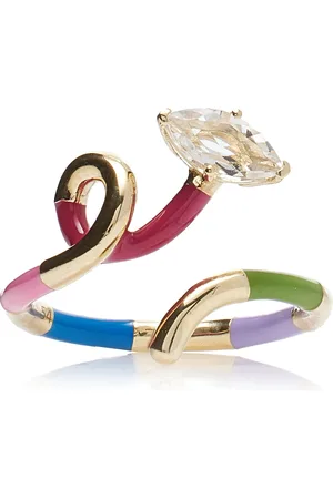 BEA BONGIASCA 9K Gold; Crystal; And Enamel Ring