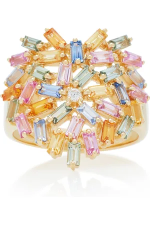 Suzanne Kalan 18K Yellow-Gold and Diamond Pastel Heart Ring