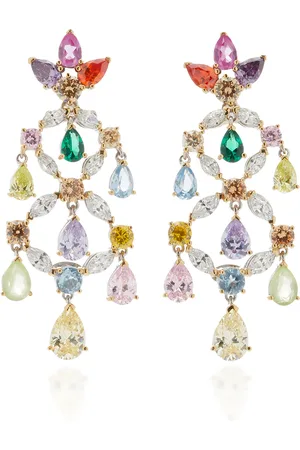 Anabela Chan Rainbow 18K Gold -Stone Earrings