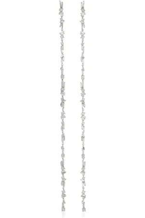 Suzanne Kalan 18K Gold Chain Linear Earrings