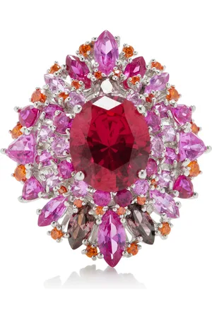 Anabela Chan Mirage 18K White Gold; Rhodium Vermeil Multi-Gem Ring