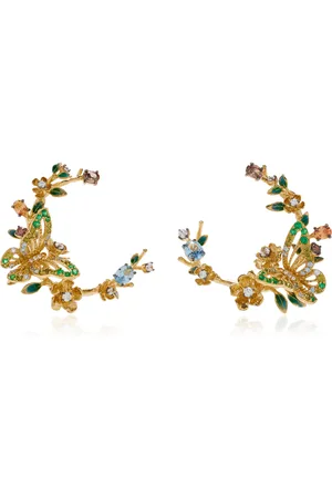 Anabela Chan Orchard Garland 18K Yellow Gold -Gem Earrings
