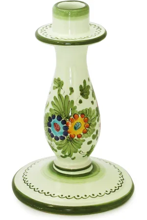 Moda Domus Fiorito by ; Set-Of-Four Hand-painted Ceramic Candlesticks