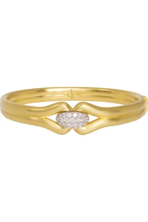 JENNA BLAKE Love Knot 18K Yellow Diamond Bangle