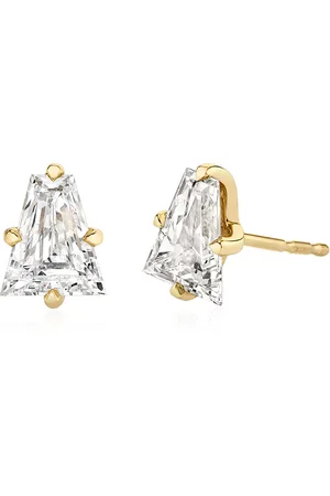 VRAI Iconic Keystone 14K Yellow Lab-Grown Diamond Earrings