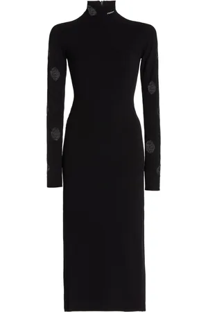 Prada Cutout Jersey Midi Dress