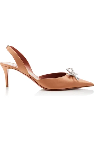 Amina Muaddi Rosie Satin Slingback Pumps