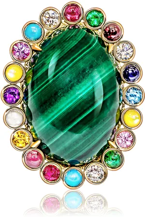 Aisha Baker Music Box 18K Gold Multi-Stone Ring