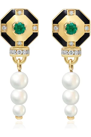 State Property Genil Enchantress 18K Yellow Gold Pearl Earrings