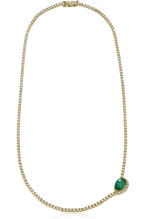 Kat Kim 18k Yellow Emerald Trace Eternity Necklace