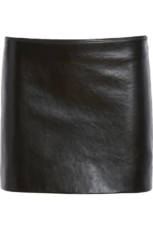 Khaite Jett Leather Mini Skirt
