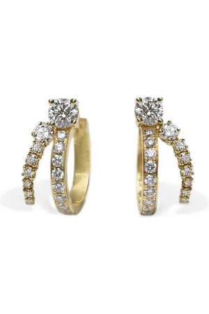Kat Kim 18K Yellow Diamond Hoop Earrings