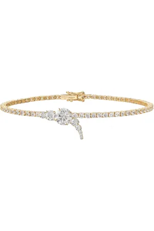 Kat Kim Petite Serif 18K Yellow Diamond Bracelet