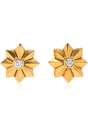 COLETTE Penacho Flower 18K Yellow Diamond Earrings